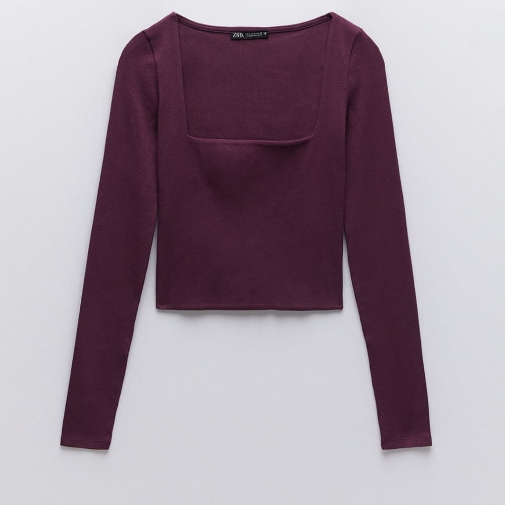 ZARA | Bloggers Fave Square Neck Cropped Top - Picture 6 of 10